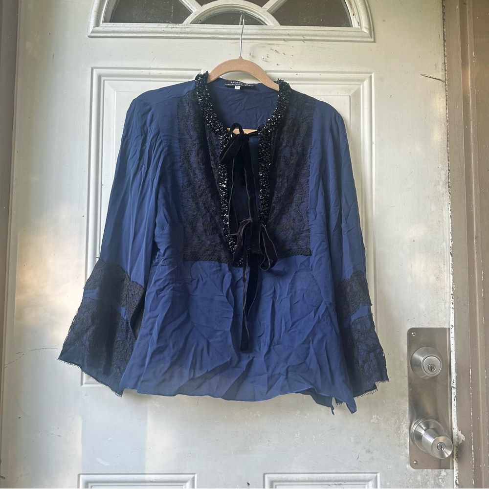 Andrew Gn silk blouse size Xl
